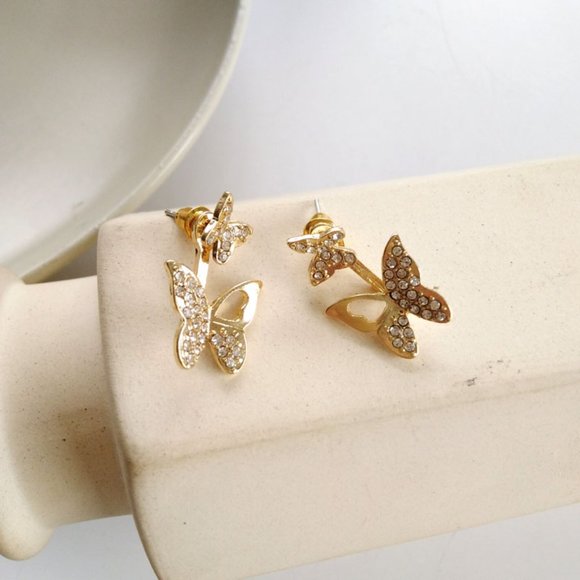 💕Last One 💙Duo Butterfly Earrings - Picture 4 of 8